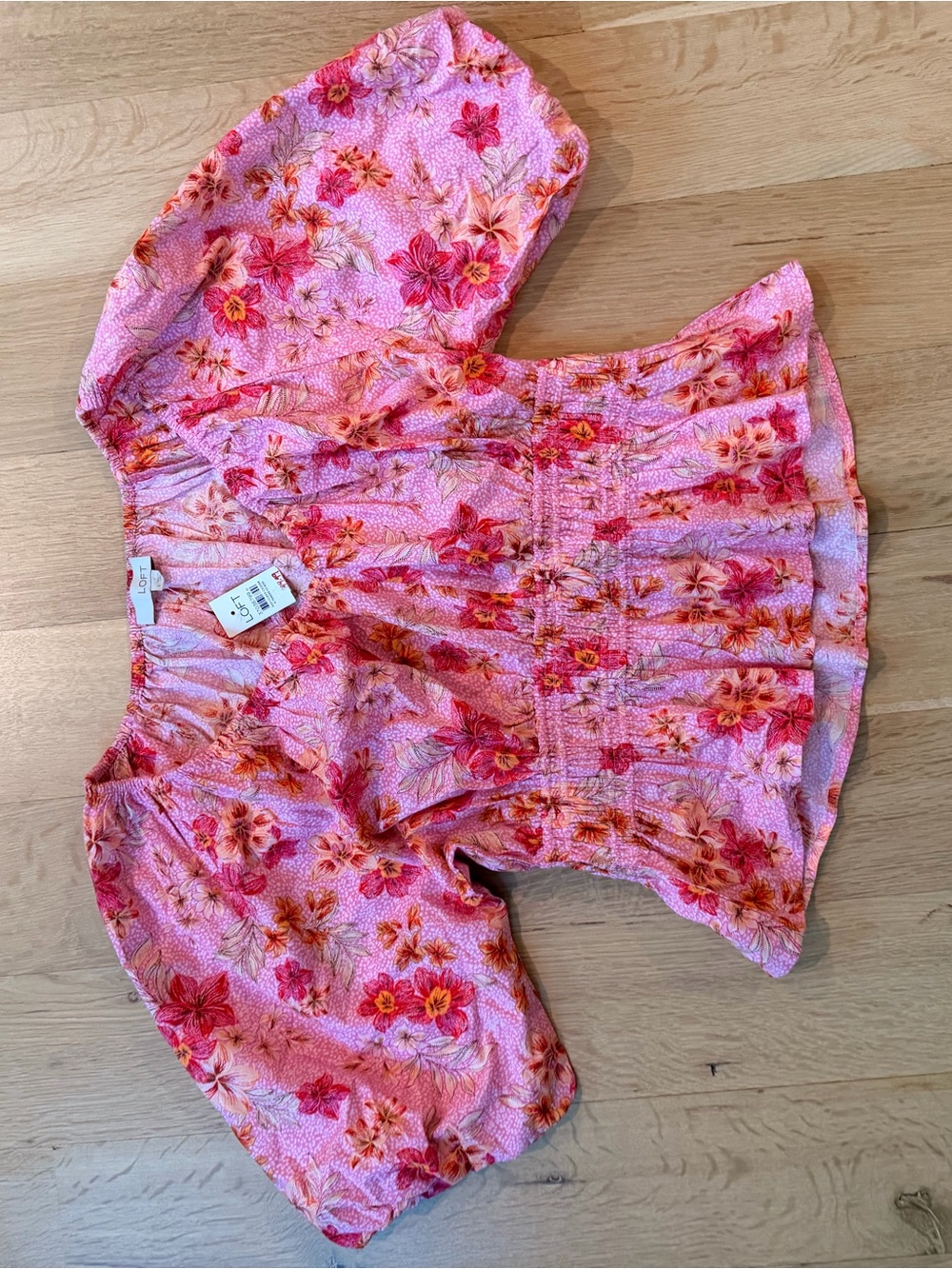 LOFT Pink Floral Peplum Top for Kids